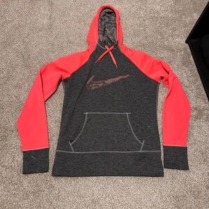 Nike Charcoal and Coral Hoodie